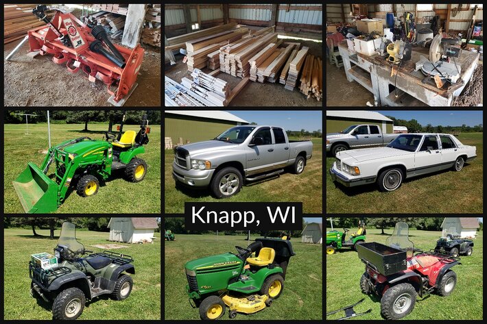 John Deere Lawn Tractor, Truck,Utility Tractor,Shop Tools,&Household- Knapp, WI