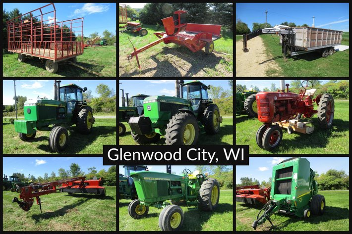 John Deere Tractors, Haying Equipment and Other Farm Items - Glenwood City, WI