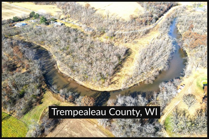 PDQ Properties-Home, 22.53± Ac, 2,500' Frontage on Tremp. River-Independence, WI